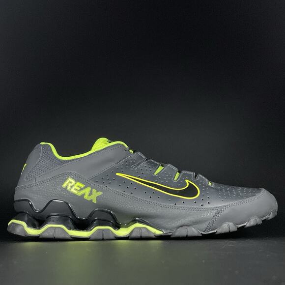 Nike Reax 8 TR Men 14 Black Green Lace Up Training Running Shoe Athletic Sneaker - Picture 6 of 8